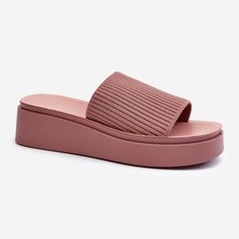 Sergio Leone SK083H Plateau-Flip-Flops für Damen, Rosa 1
