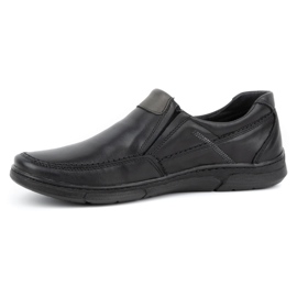 Olivier Herren-Slipper aus Leder 62K schwarz 1