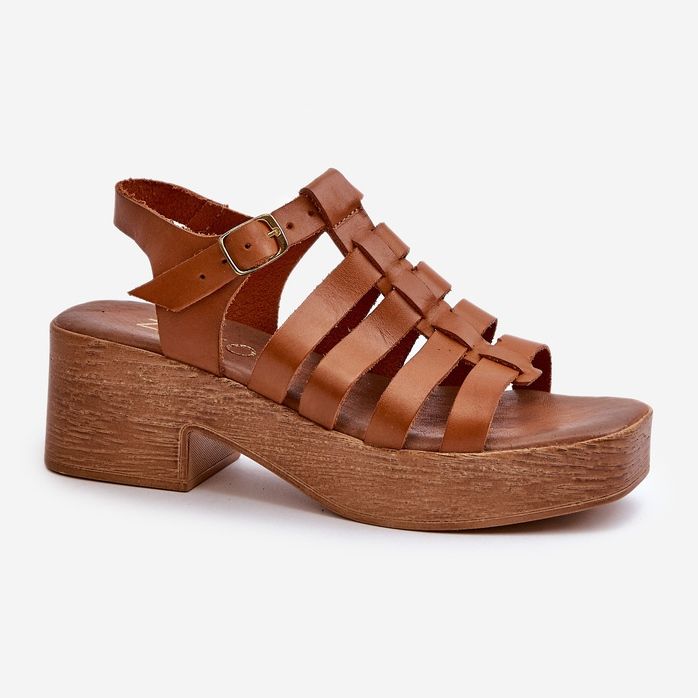 Zazoo 40410 Damen Ledersandalen, Braun 1