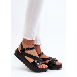 Duftende Damen-Plateausandalen ZAXY LL285064 Schwarz 2