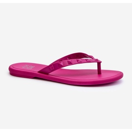 Flache flexible Damen-Flip-Flops ZAXY JJ285252 Fuchsia rosa 1