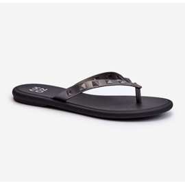 Flache flexible Damen-Flip-Flops ZAXY JJ285297 Grau-Schwarz 1