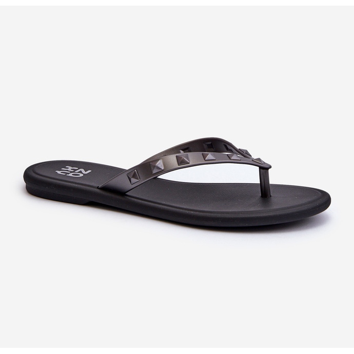 Flache flexible Damen-Flip-Flops ZAXY JJ285297 Grau-Schwarz 1