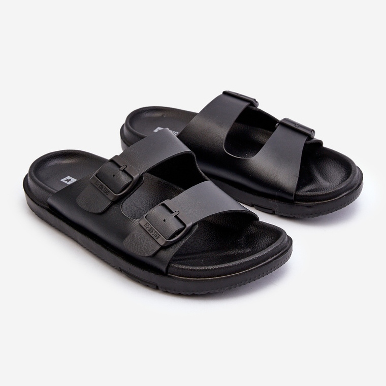 Leichte Herren-Flip-Flops mit Schnallen Big Star NN174597 Schwarz 1