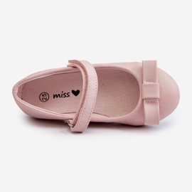 Glänzende Ballerinas für Kinder mit Klettverschluss, Pink Fiorelle rosa 1