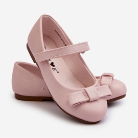Glänzende Ballerinas für Kinder mit Klettverschluss, Pink Fiorelle rosa 2