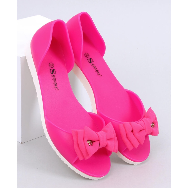 Meliski offene Ballerinas Agathe Fuchsia rosa 1