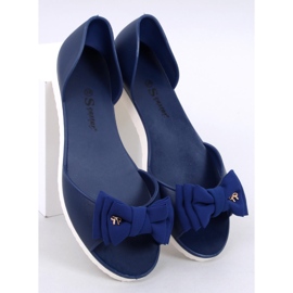 Meliski offene Ballerinas Agathe Navy blau 1
