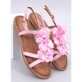 Amaur Rosa Sandalen mit zarten Blumen 1