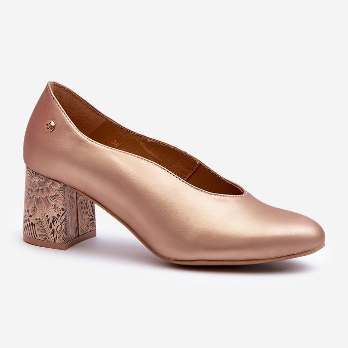 Elegante Lederpumps mit hohem Absatz Maciejka 06422-25 Gold golden 1