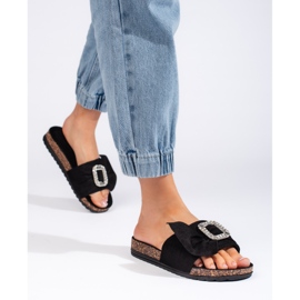 Schwarze Flip-Flops mit Korksohle 2