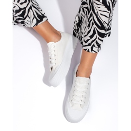 Damen-Plateau-Sneaker weiß 2