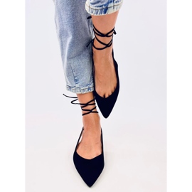 Dentoni Schwarze Ballerinas zum Schnüren 2