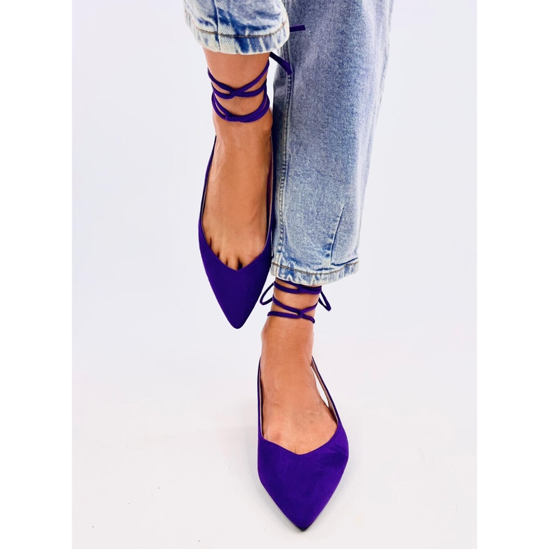 Dentoni Violette Ballerinas zum Schnüren 1