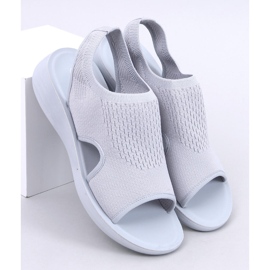 Weiche, durchbrochene Sandalen von Aldos Grey grau 1