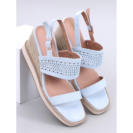 Debeve Blaue Espadrille-Keilsandalen 1
