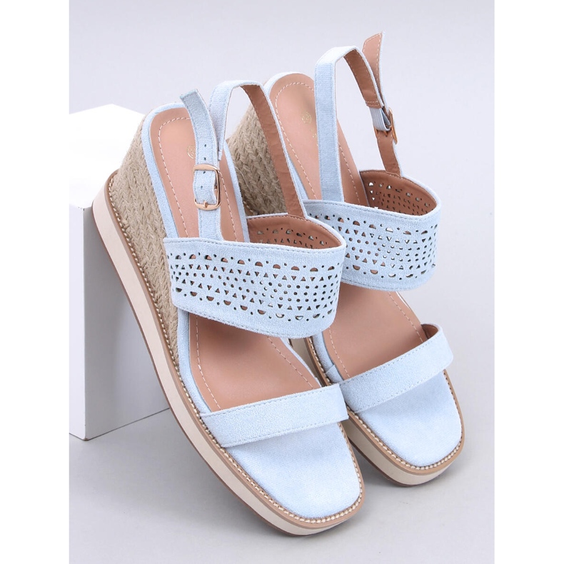 Debeve Blaue Espadrille-Keilsandalen 1