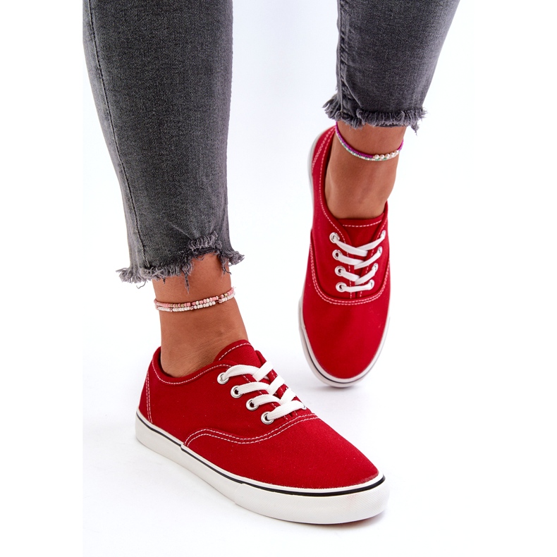 Klassische rote Damen-Sneaker 2