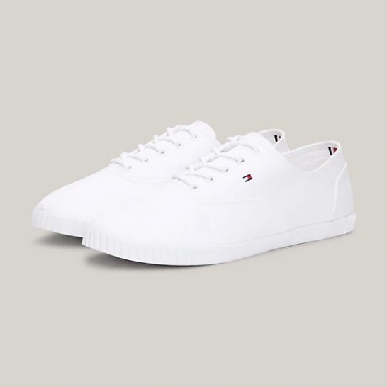 Tommy Hilfiger Canvas-Schnürsneaker W FW0FW07805YBS weiß 1