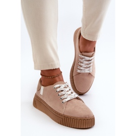 Damen-Sneaker Memory Foam System Big Star NN276002 Dunkelbeige 1