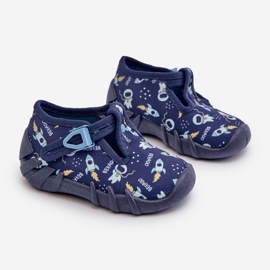Bequeme Kinderhausschuhe BEFADO 110N482 Marineblau 1
