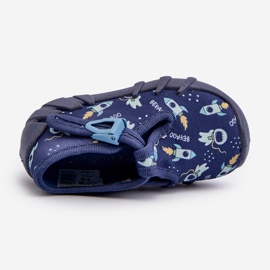 Bequeme Kinderhausschuhe BEFADO 110N482 Marineblau 2