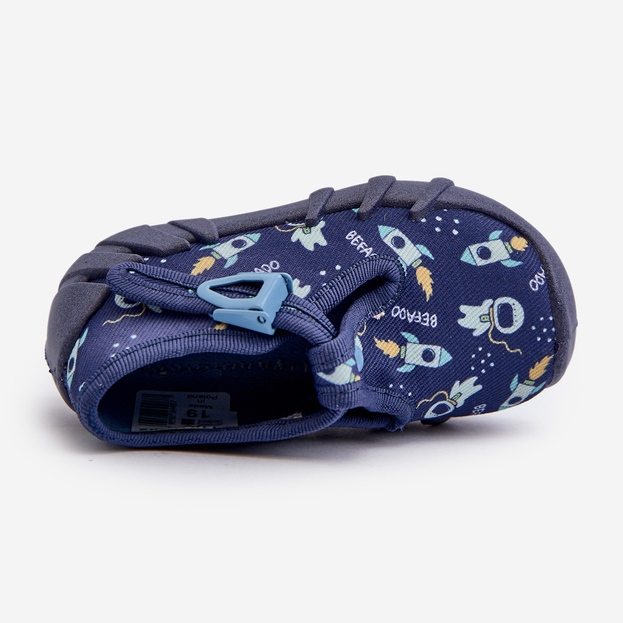 Bequeme Kinderhausschuhe BEFADO 110N482 Marineblau 2
