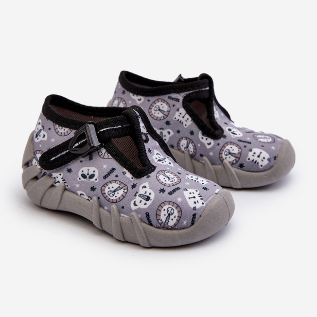 Bequeme Kinderhausschuhe BEFADO 110N488 Grau 1