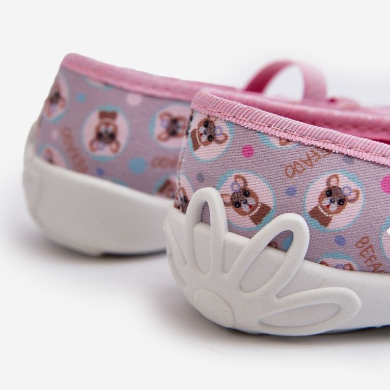 Befado 116Y325 Rosa Ballerina-Hausschuhe 2