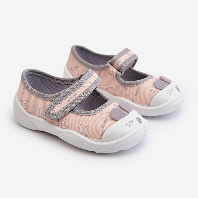 Befado Rabbit Ballerina Hausschuhe 209P036 Pfirsich orange 1