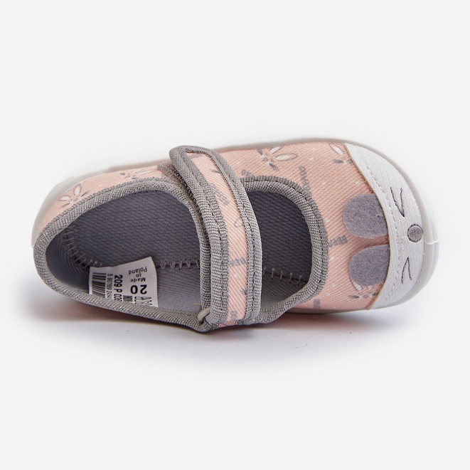 Befado Rabbit Ballerina Hausschuhe 209P036 Pfirsich orange 2