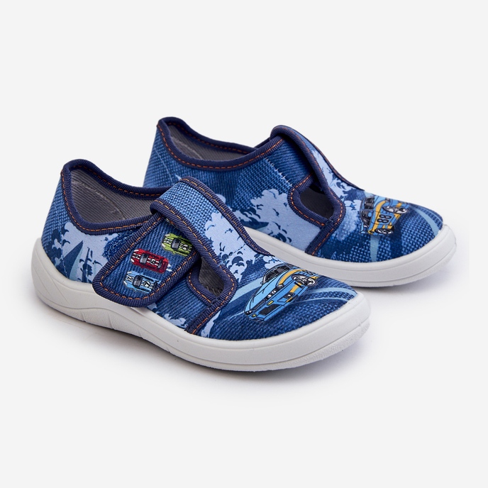 Kinder-Kletthausschuhe Befado 911X022 Blau 1