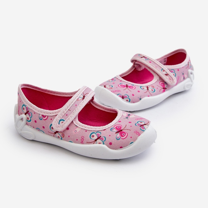 Befado Kinder-Schmetterlings-Ballerina-Hausschuhe, 114 x 523 cm, Rosa 1