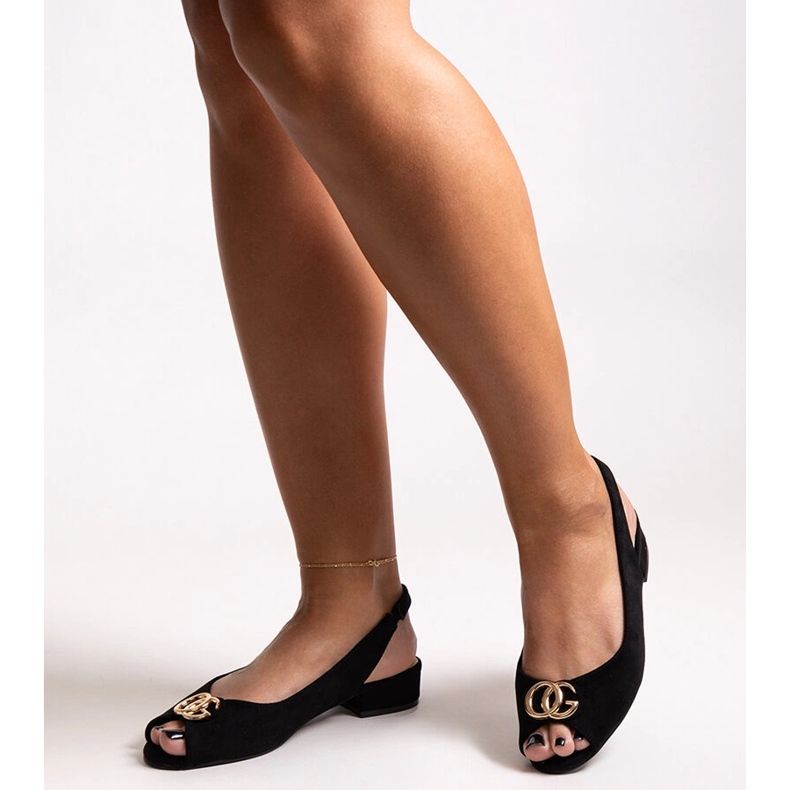 Warda-Sandalen mit Lederinnensohle schwarz 1