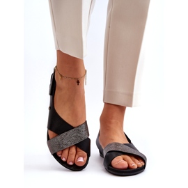 Zazoo 40141 Ledersandalen mit Klettverschluss, Schwarz 3