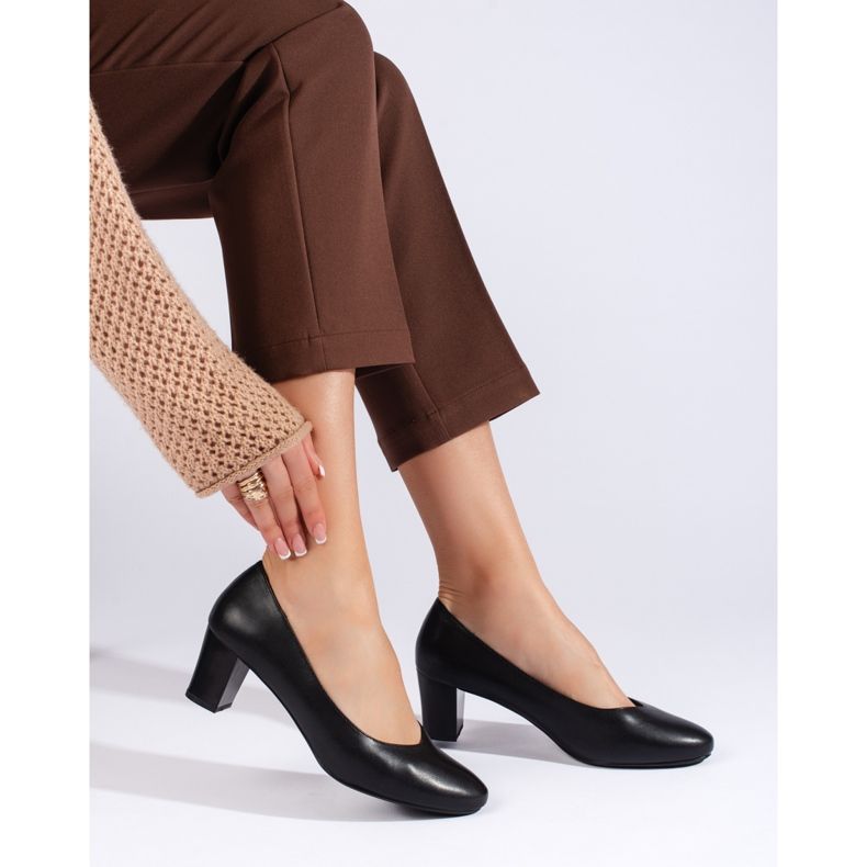 Sergio Leone Elegante schwarze Damenpumps 1