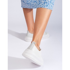 Graue Damen-Sneaker aus ökologischem Leder 1