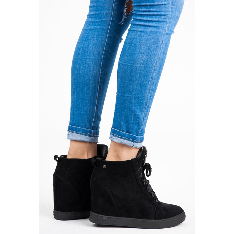 Vices New Collection Sneakers mit einem Band gebunden schwarz 2