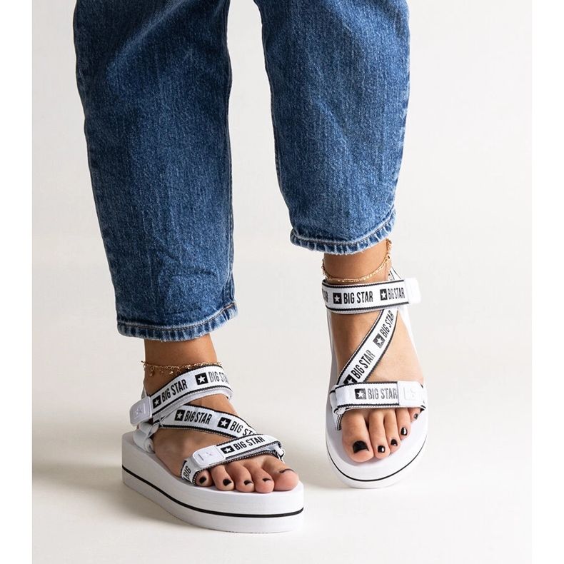 Weiße Plateausandalen Big Star NN274A526 1