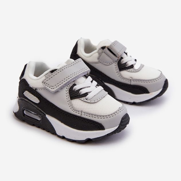 Kinder-Sneaker mit Klettverschluss, Grau, Krissandra 1