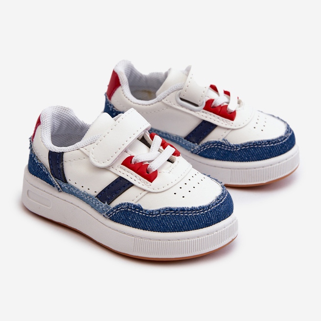 Klassische Marlin-Denim-Sportschuhe für Kinder blau 1