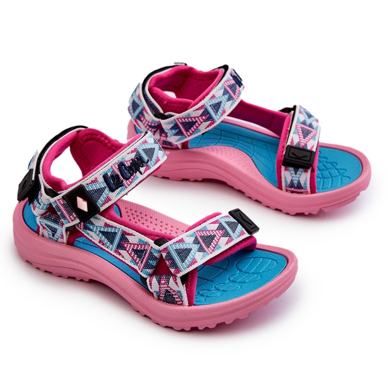 Velcro-Sandalen von Mädchen Lee Cooper LCW-24-34-2600 Pink rosa 4