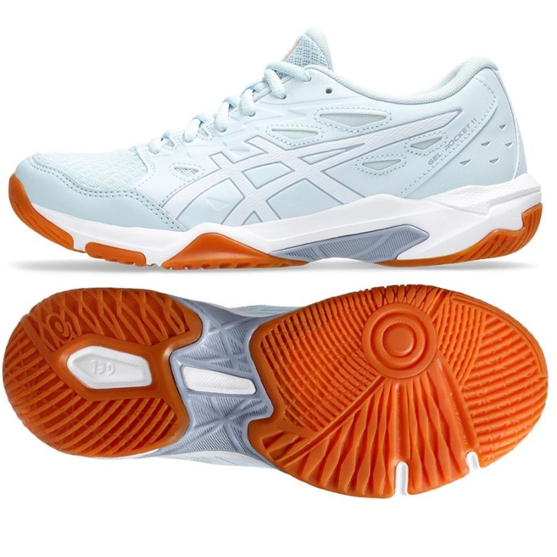 Asics Upcourt 6 W Volleyballschuhe 1072A093 020 blau 1