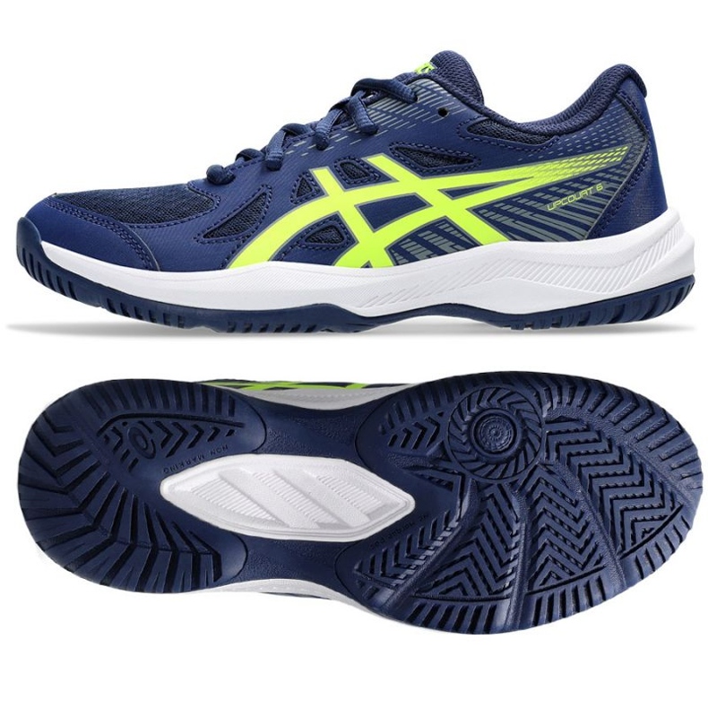 Asics Upcourt 6 Gs Jr 1074A045 400 Volleyballschuhe blau 1
