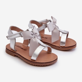 Kindersandalen mit Klettverschluss, Silber Joratia 1