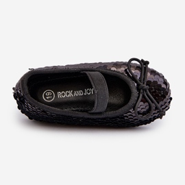 Mit Pailletten verzierte Kinder-Ballerinas, Black Weries schwarz 2