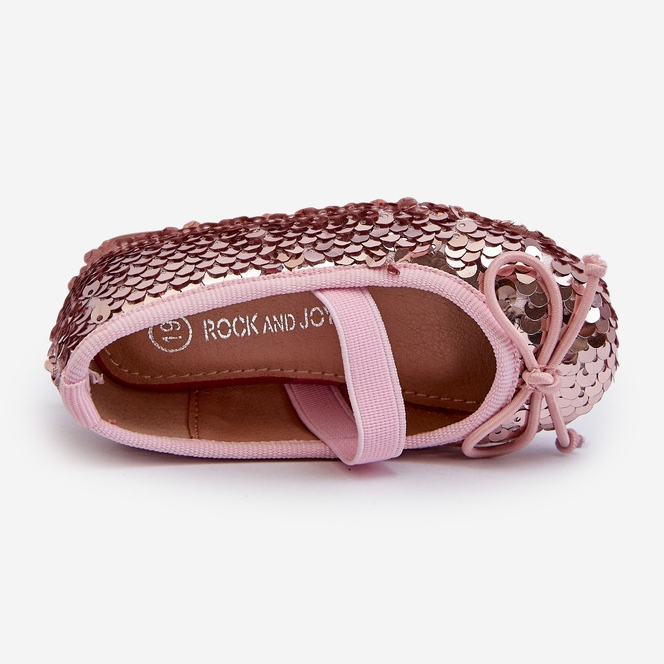 Kinder-Ballerinas mit Pailletten verziert, rosa Weries 1