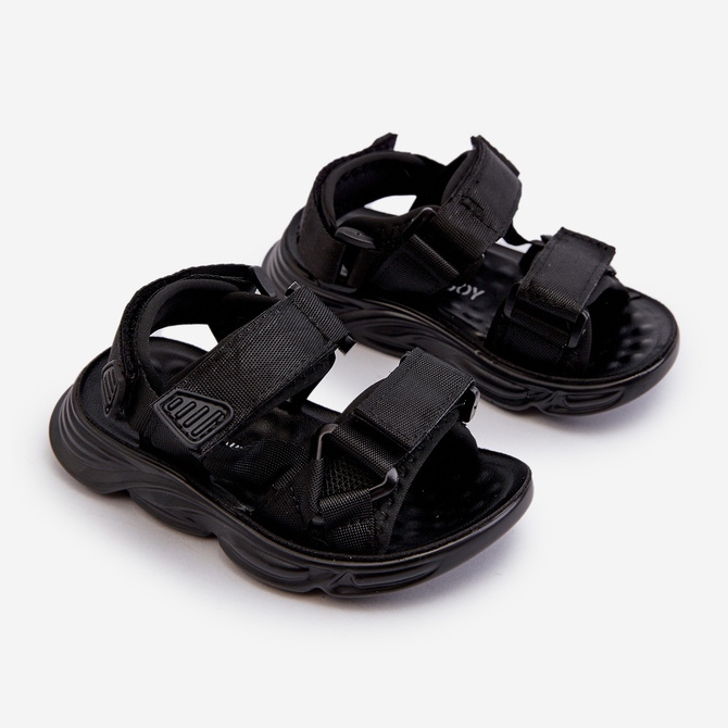 Kindersandalen mit Klettverschluss, Black Orretta schwarz 1