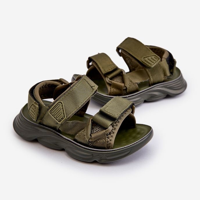 Kindersandalen mit Klettverschluss, grün Orretta 1