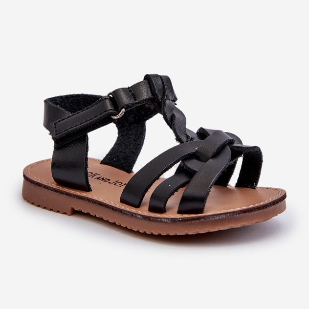 Kindersandalen mit Klettverschluss, Black Marimona schwarz 1
